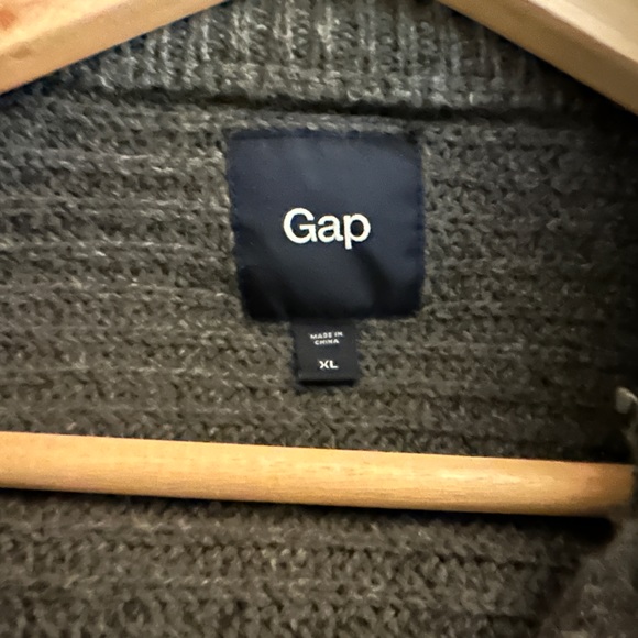 GAP Men’s XL Pullover Textured Gray Sweater - Picture 4 of 7